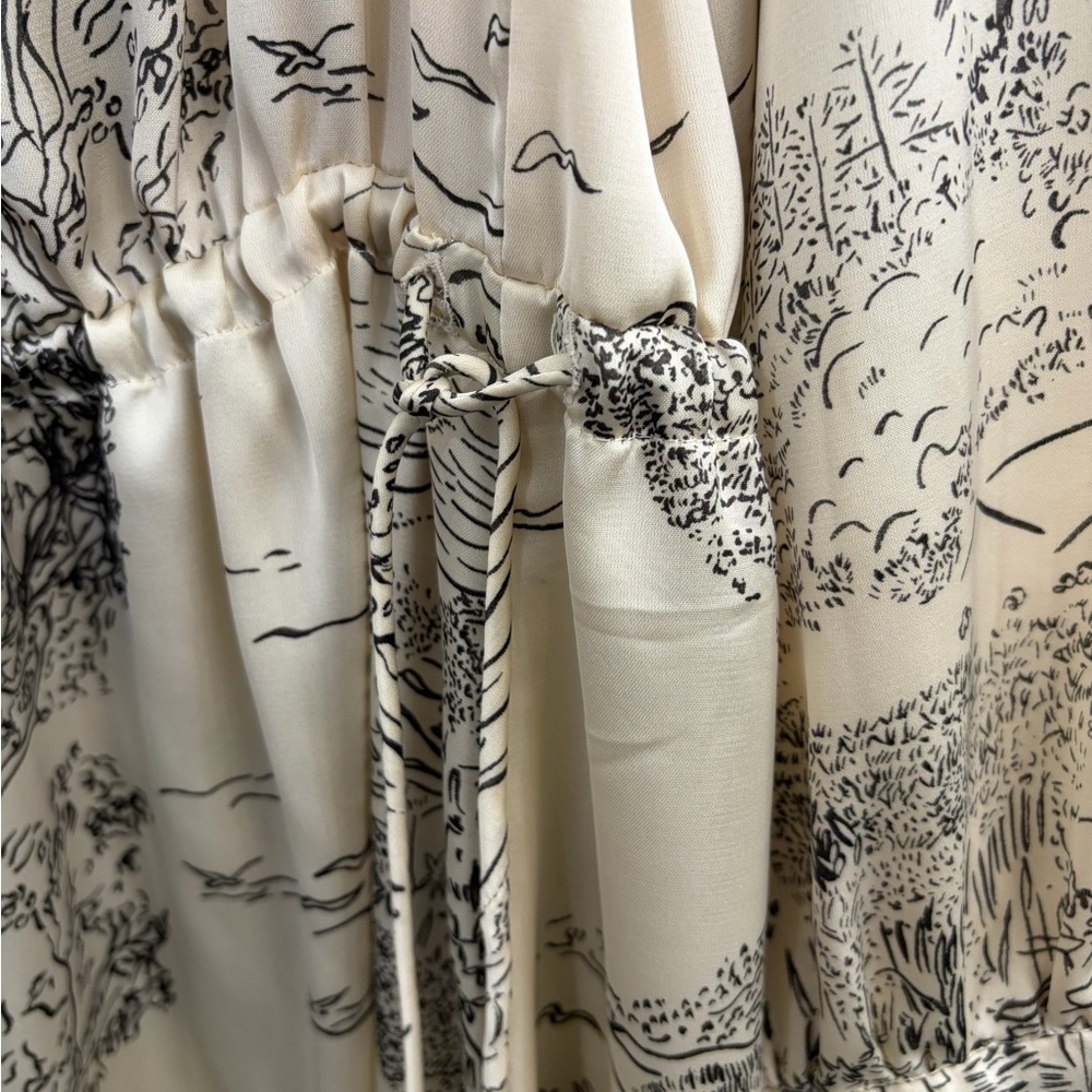 H&M Cream and Gray Long Sleeve Dress - Picture 9 of 14